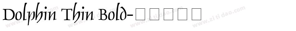 Dolphin Thin Bold字体转换